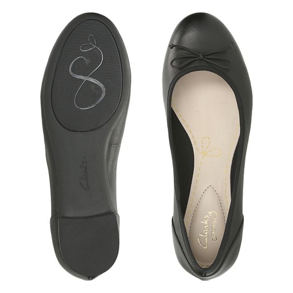 Clarks Womens Couture Bloom Flat Shoes Black | CA-3268154